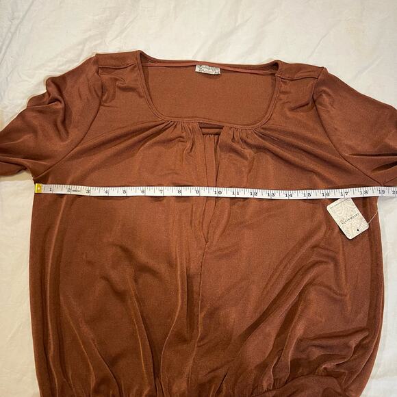 Intimately Free People NWT Kaya Keyhole Long Sleeve Bodysuit size M Mesa Brown - Picture 6 of 13